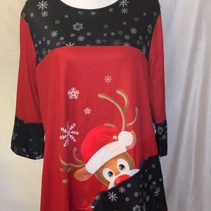 Woman's Rudolph The Red Nose Reindeer Tunic
